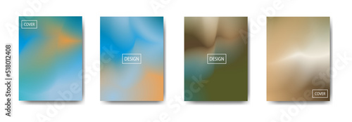 set of abstract background with beautiful gradation color, colorful background for poster flyer banner backdrop.vertical banner.cool fluid background vector illustration