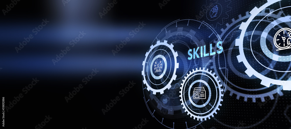 Fototapeta premium Coach motivation to skills improvement. Education concept. Training. Leadership skills. Human abilities.