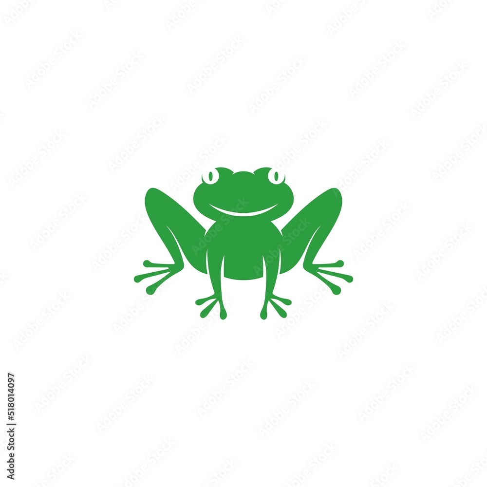 Fototapeta premium Frog Logo Template vector illustration
