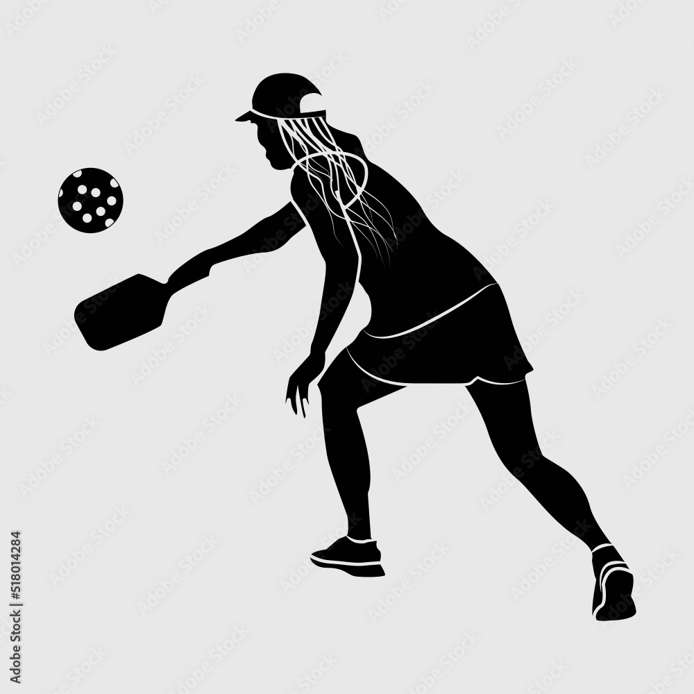 Vektorová grafika „Pickleball Playing SVG Cut File, Pickleball Paddles