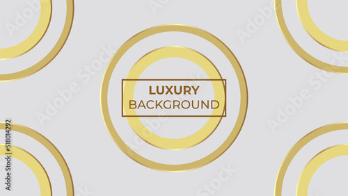 Luxury Background with golden overlapping circles, easy to edit
