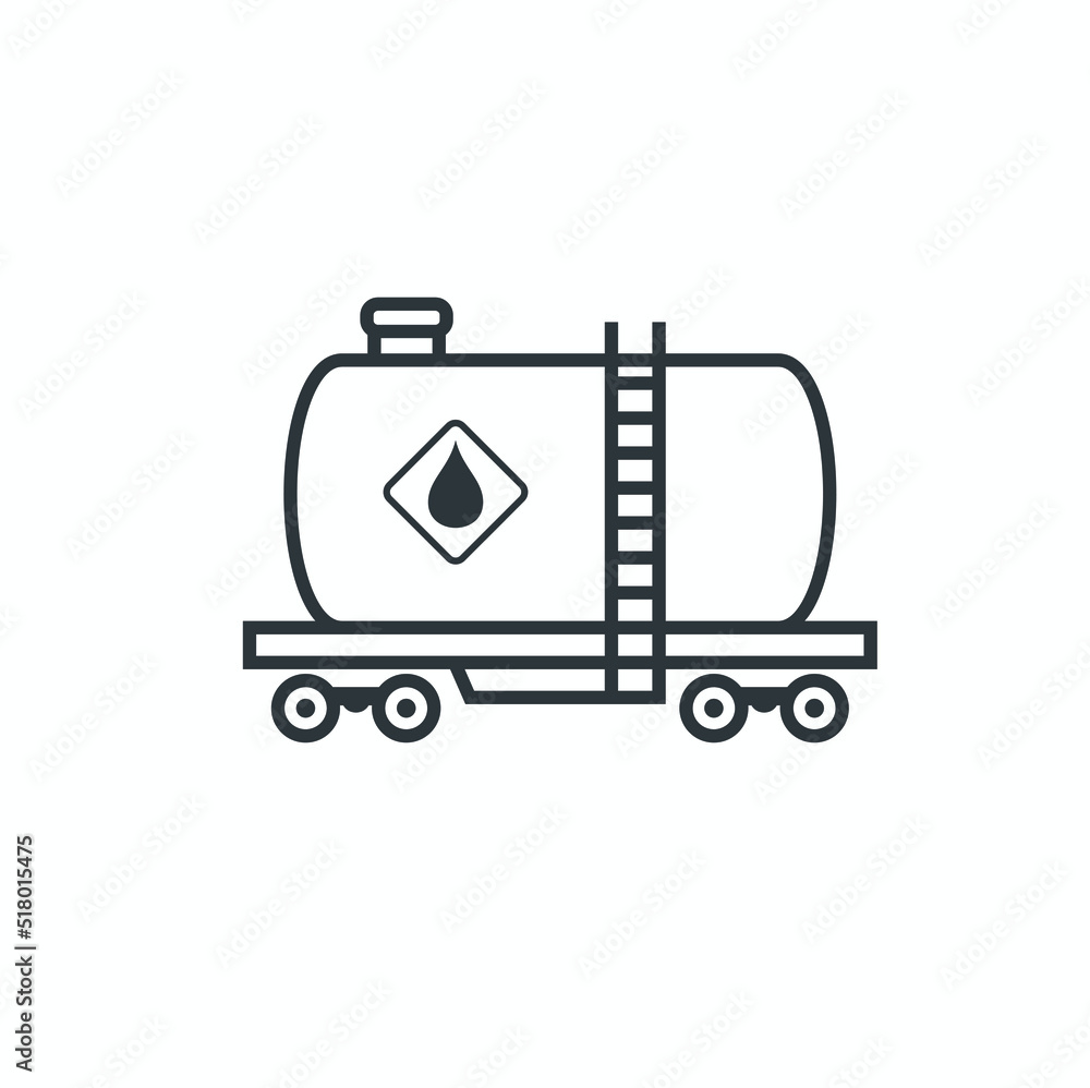 Fototapeta premium oil tank transportation, vector art.