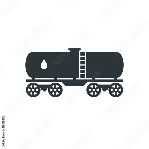 oil tank transportation, vector art.