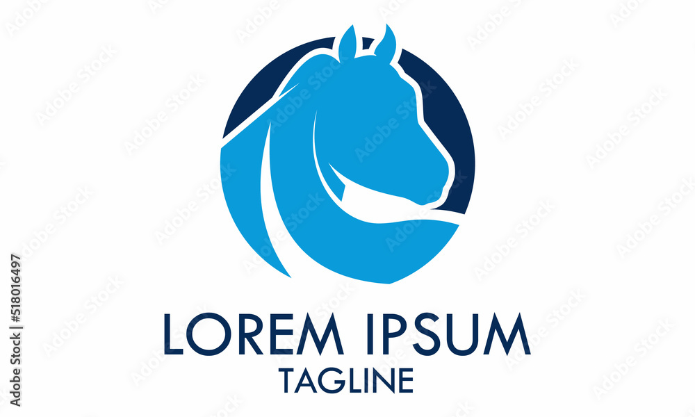 horse head circle abstract logo design horse head circle abstract logo design
