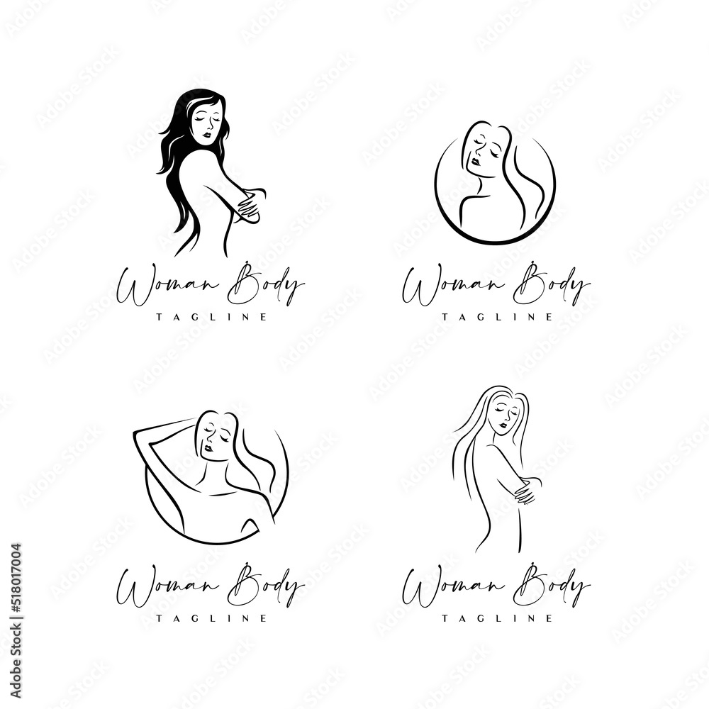 set of minimalist woman body abstract design set of minimalist woman body abstract design