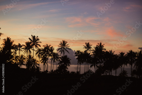 Dawn in the mountains of indonesia