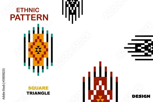 Geometric ethnic oriental seamless pattern traditional Design for background,carpet,wallpaper.clothing,wrapping,Batik fabric,Vector illustration.embroidery style, Sadu.