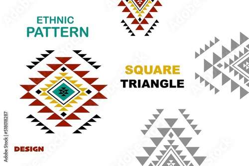Geometric ethnic oriental seamless pattern traditional Design for background,carpet,wallpaper.clothing,wrapping,Batik fabric,Vector illustration.embroidery style, Sadu.