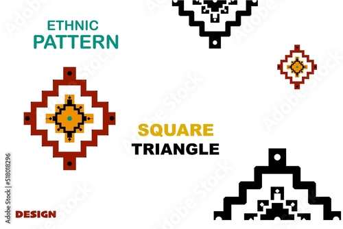Geometric ethnic oriental seamless pattern traditional Design for background,carpet,wallpaper.clothing,wrapping,Batik fabric,Vector illustration.embroidery style, Sadu.
