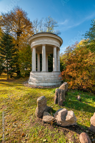 Palace and park complex in Dobrzyca, city in Greater Poland Voivodeship. photo