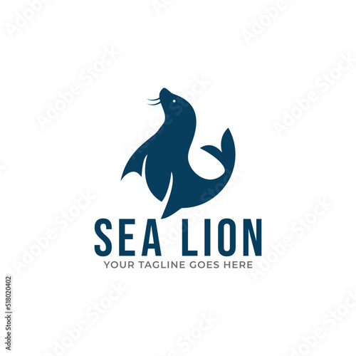Sea lion symbol - vector illustration