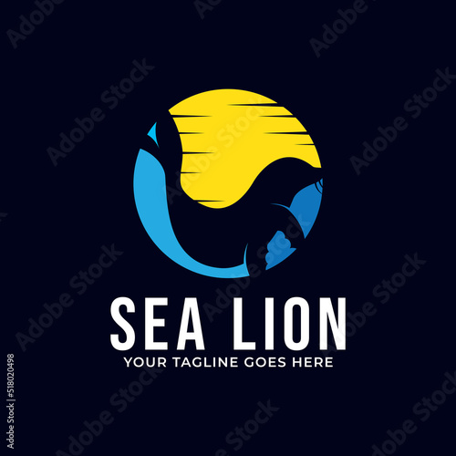 Sea lion symbol - vector illustration