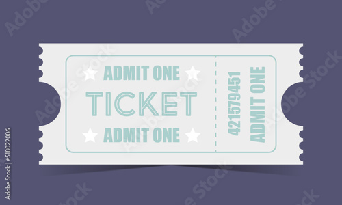 Admit one vintage ticket with the text 
