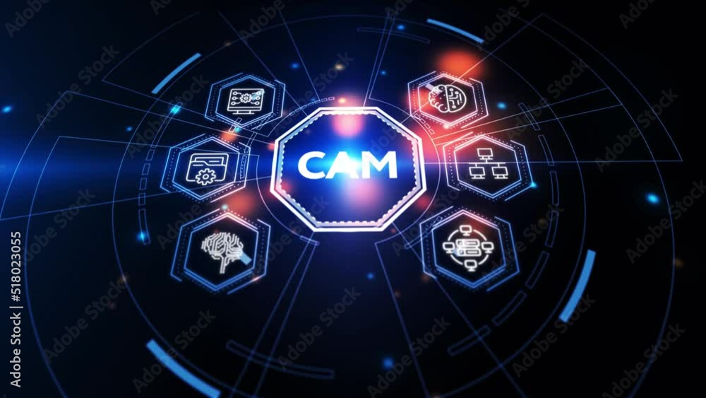 CAM Computer-aided manufacturing industrial technology automation concept. CAM Computer-aided manufacturing industrial technology automation concept.