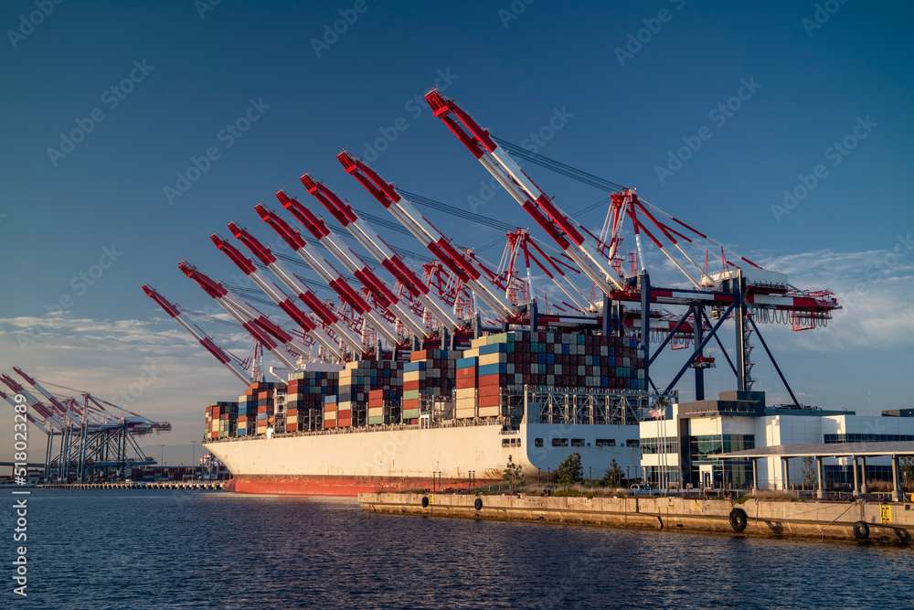 Fototapeta premium Container ship in port