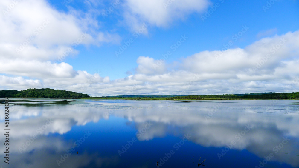 clouds over the lake