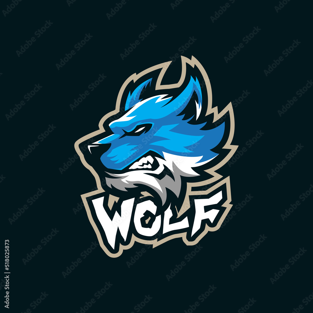 Wolf mascot logo design vector with modern illustration concept style ...
