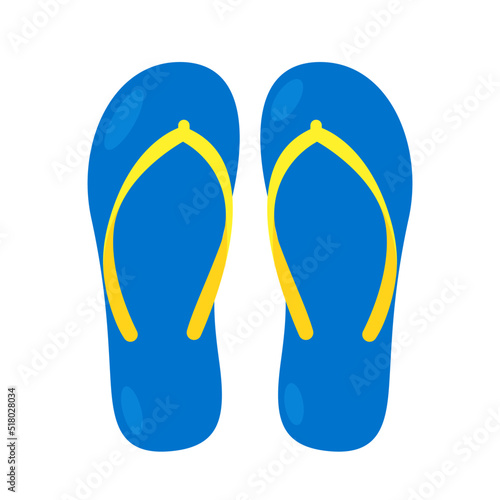 flip flops vector illustration summer Beach Slippers Clipart
