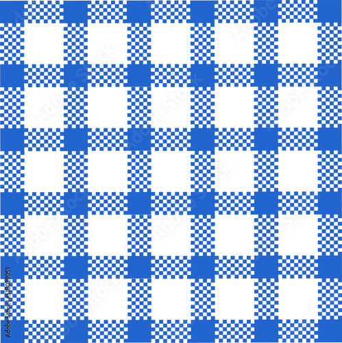 Abstract Vector Seamless blue plaid Checkered Squares Pattern