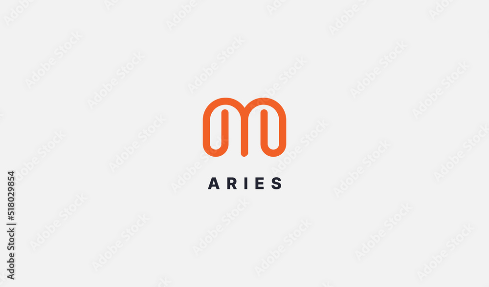 Line Letter M Goat Aries Logo. Usable for Business and Branding Company Logos. Flat Vector Logo Design Template Element. Line Letter M Goat Aries Logo. Usable for Business and Branding Company Logos. Flat Vector Logo Design Template Element.