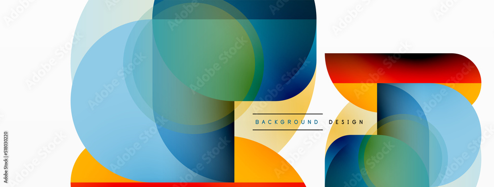 Round triangle shapes lines and circles. Geometric vector illustration for wallpaper banner background or landing page Round triangle shapes lines and circles. Geometric vector illustration for wallpaper banner background or landing page