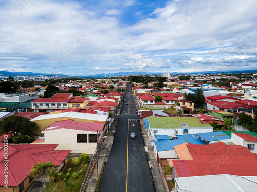 Beautiful aerial view of the Santo Domingo Church in Heredia - Costa Rica photo