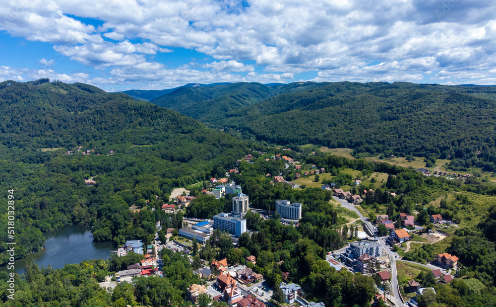 Aerial landscape of Sovata resort - Romania