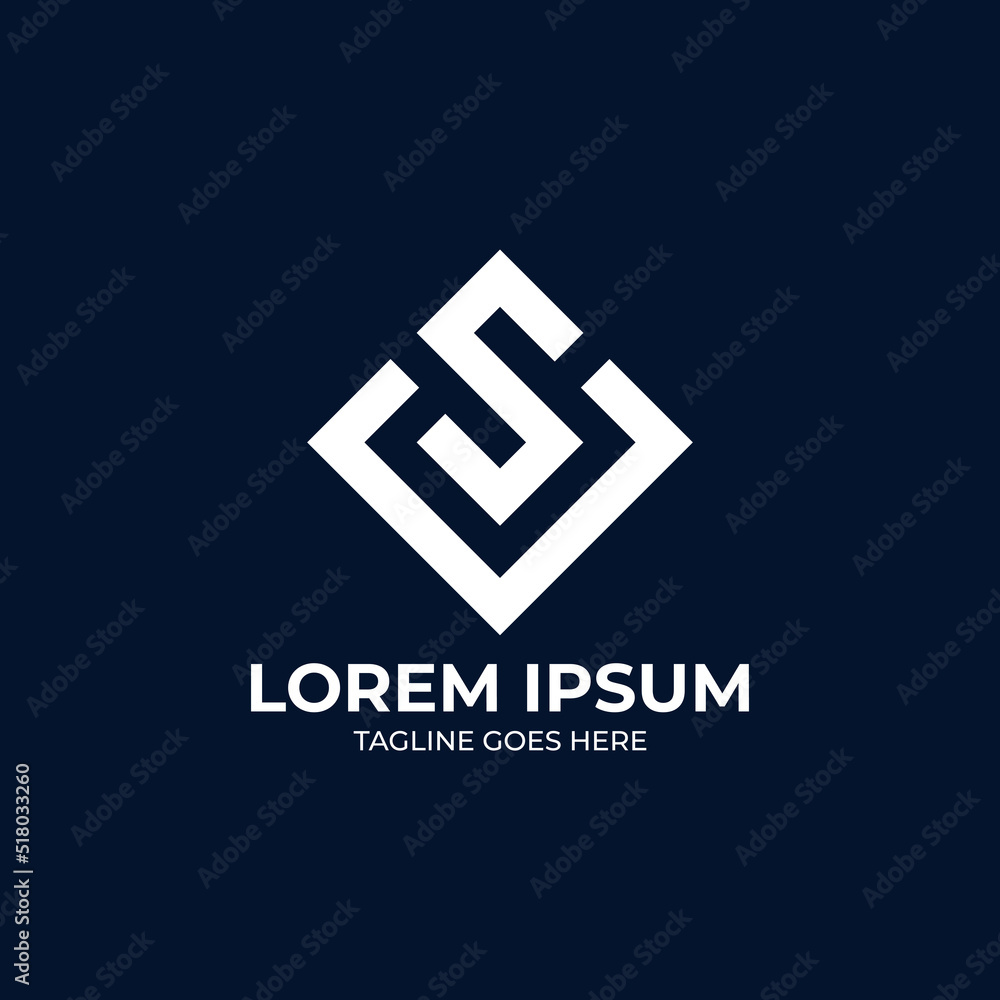 Obraz premium S V monogram logo