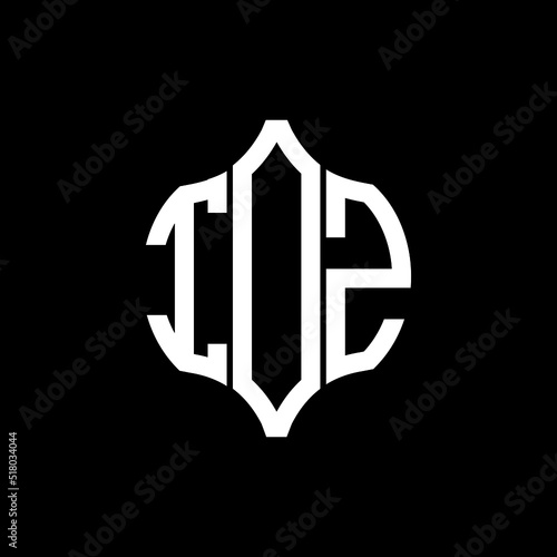 IOZ letter logo. IOZ best black background vector image. IOZ Monogram logo design for entrepreneur and business.
 photo