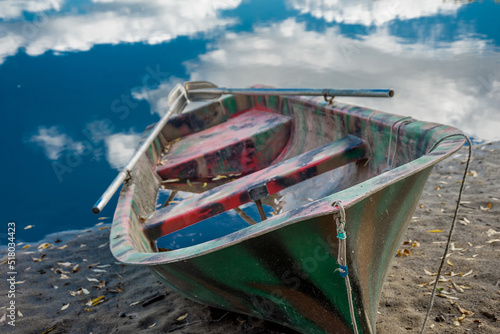 Boat on the river bank.