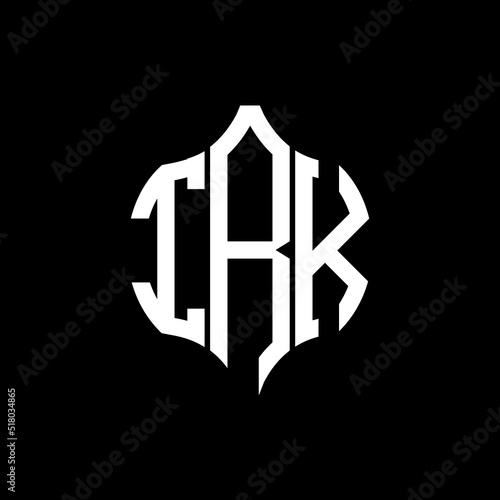 IRK letter logo. IRK best black background vector image. IRK Monogram logo design for entrepreneur and business.

