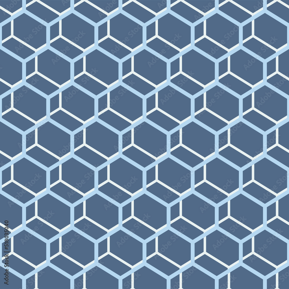 Japanese Hexagon Net Vector Seamless Pattern Japanese Hexagon Net Vector Seamless Pattern