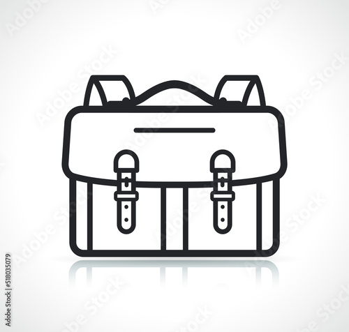 rectangular backpack thin line icon