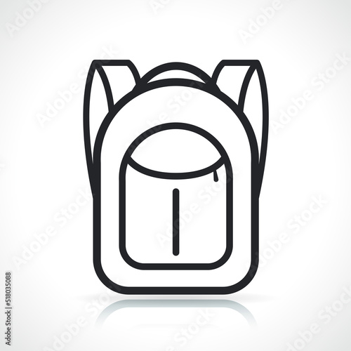 backpack or school bag icon