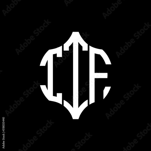 ITF letter logo. ITF best black background vector image. ITF Monogram logo design for entrepreneur and business.
 photo