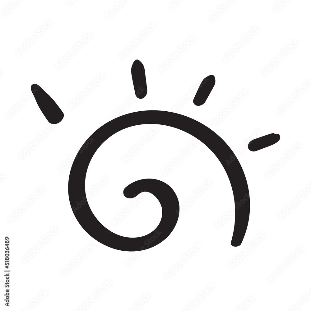 Curl Illustration. Vector Illustration Curl Illustration. Vector Illustration