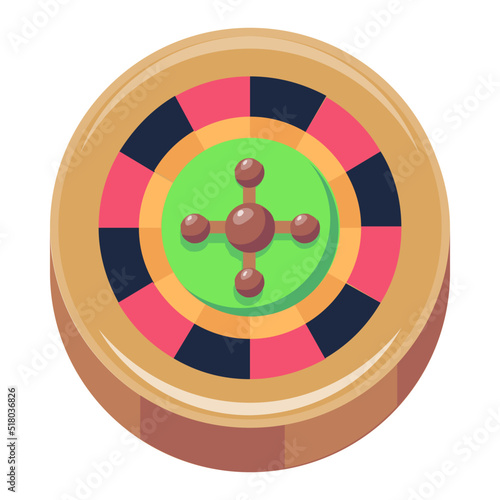 Trendy flat icon of casino lottery