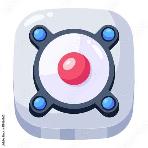 An icon of woofer flat design 