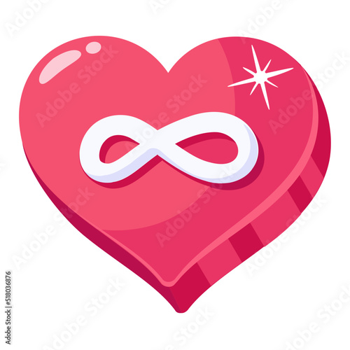 An eternal love flat icon download