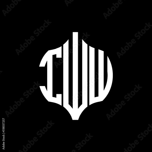 IWW letter logo. IWW best black background vector image. IWW Monogram logo design for entrepreneur and business.
 photo