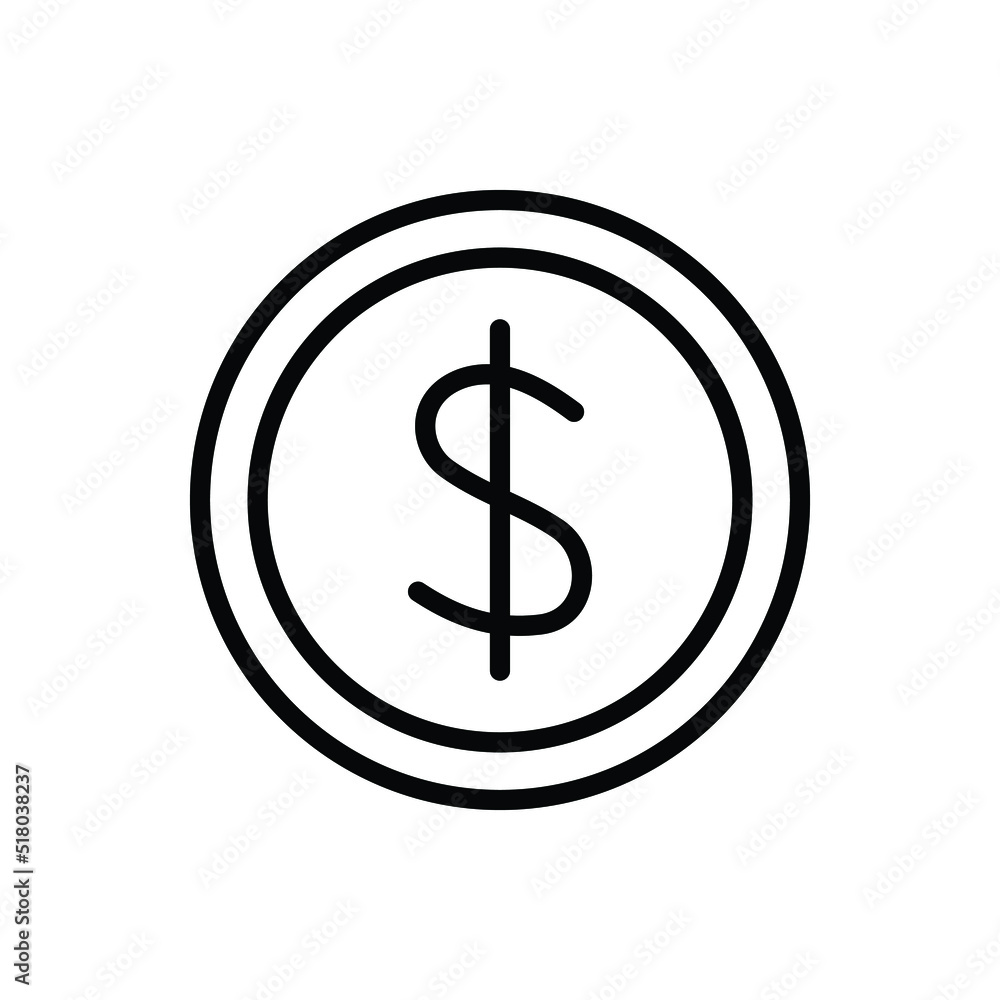 Coin money icon vector graphic illustration Coin money icon vector graphic illustration