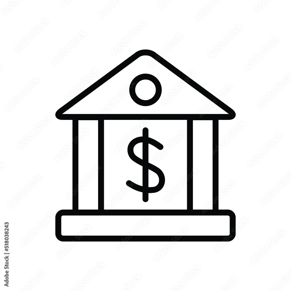 Bank finance icon vector graphic illustration Bank finance icon vector graphic illustration