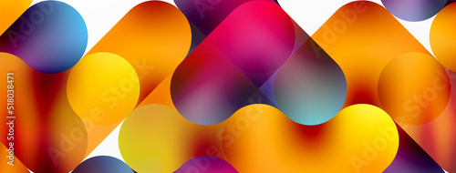 Round shapes and circle geometric abstract background. Vector Illustration For Wallpaper, Banner, Background, Card, Book Illustration, landing page