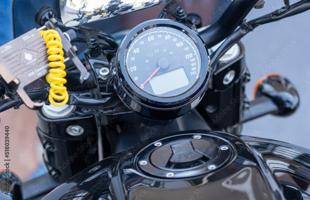 Obraz premium Undefined vintage motorbike dashboard