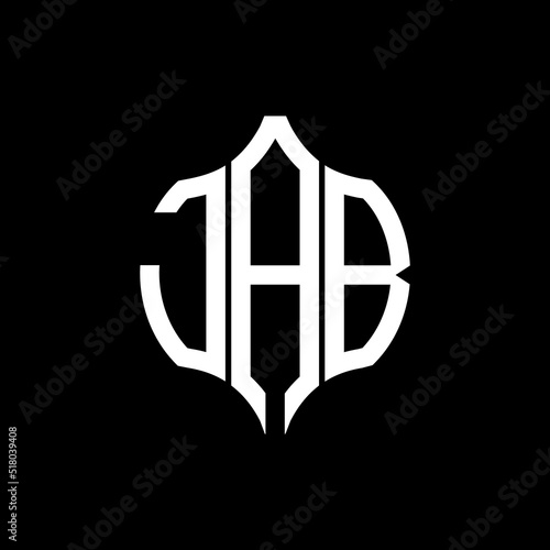 JAB letter logo. JAB best black background vector image. JAB Monogram logo design for entrepreneur and business.

