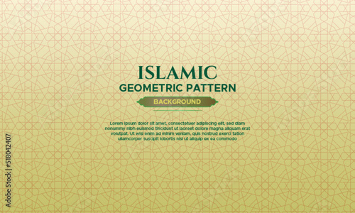 light brown Islamic geometric pattern background with Arabic style for Muslim holidays celebration design