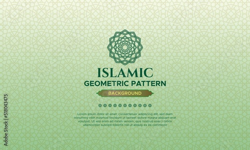 Islamic geometric background with Arabic pattern for muslim holidays celebration