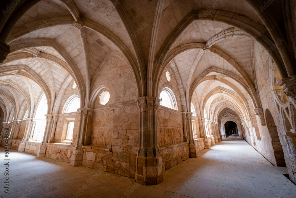 monasterio de Santa María la Real de Huerta,  construido entre los siglos XII y XVI,  Santa María de Huerta, Soria,  comunidad autónoma de Castilla y León, Spain, Europe