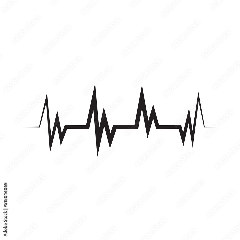 Pulse line ilustration vector template Pulse line ilustration vector template