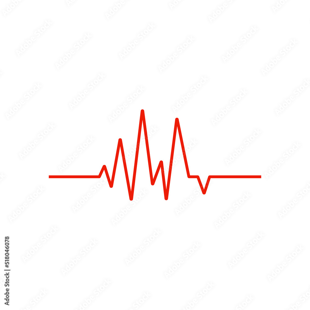 Pulse line ilustration vector template